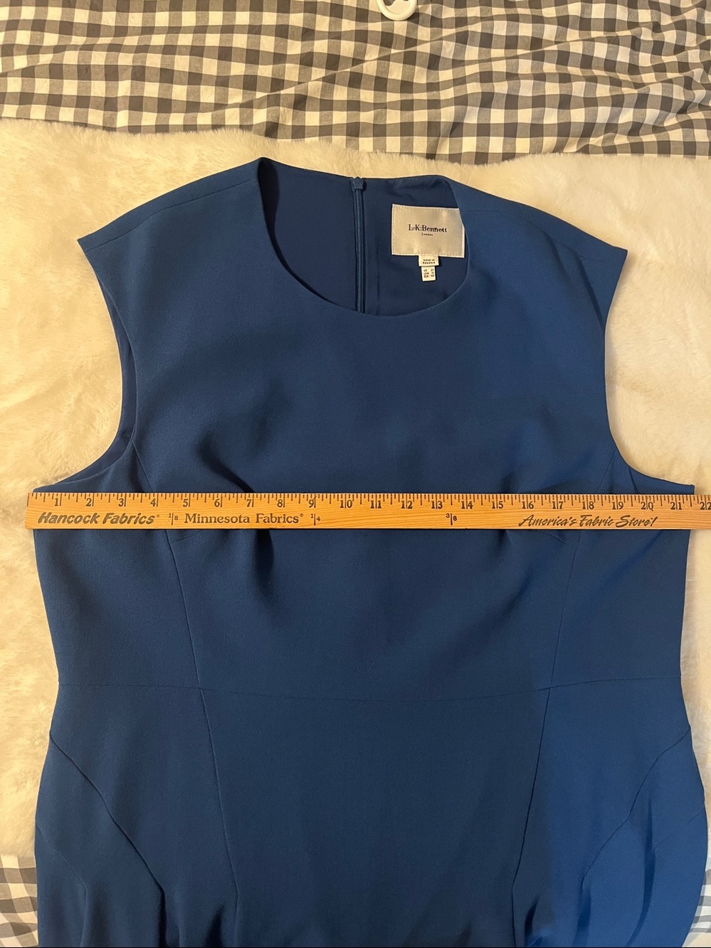 L.K. Bennet Aylin Midi Dress in Hockney Blue Size 16 - Picture 10 of 15